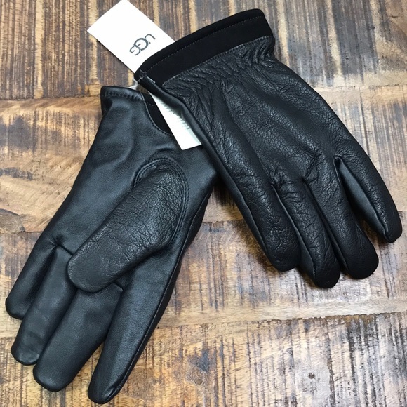 Black Leather Gloves